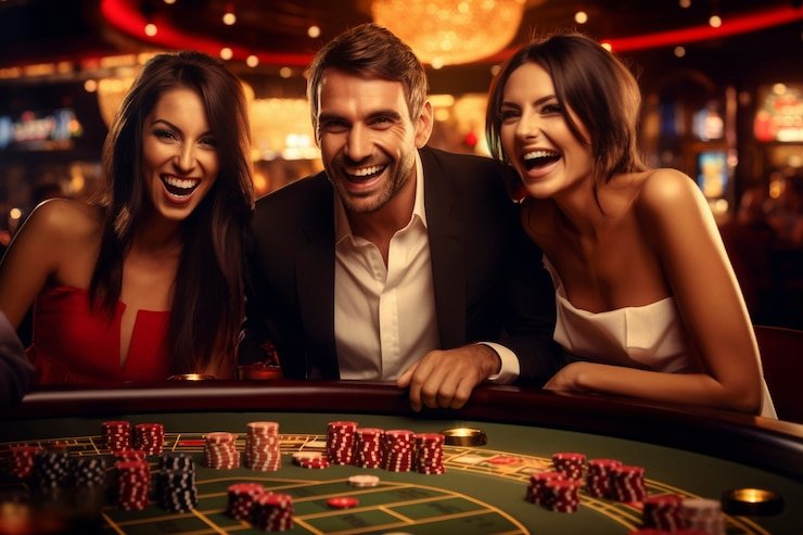 Ilustrasi pengguna easy4cut menikmati slot online dari perangkat mobile di Indonesia